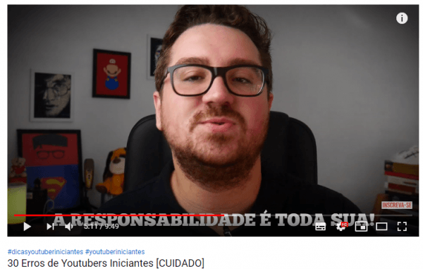 Exemplo Meio do Vídeo - 30 Erros Iniciantes