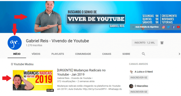 Exemplo - Capas de Canal, Vídeo e Perfil