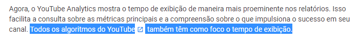 O Tempo de Exibição e o Algoritmo do Youtube