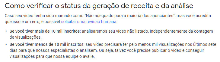 Verificar Status da Geração de Receita - 10 mil inscritos