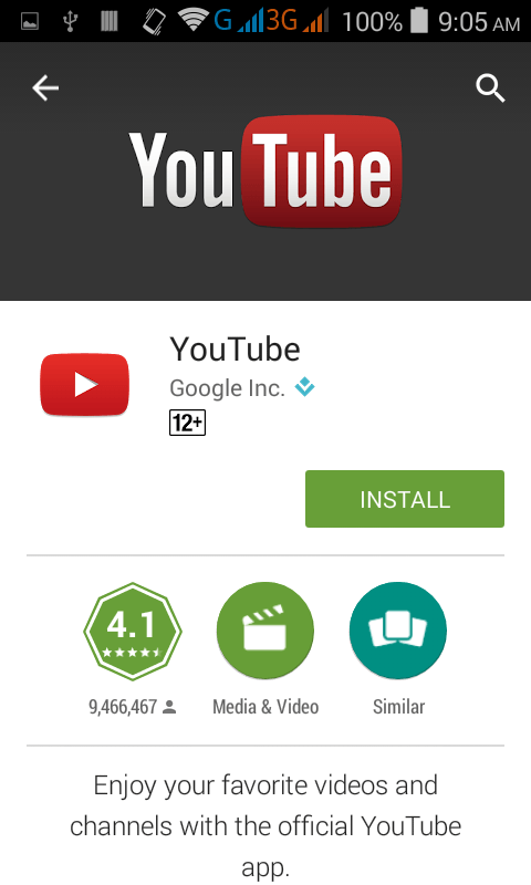 Instalar App do Youtube